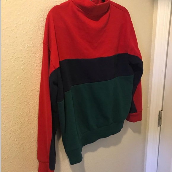 red, blue, and green sweater - Picture 5 of 6